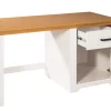 Schreibtisch Maluno weiß lackiert B/H/L: ca. 65x76x150 cm