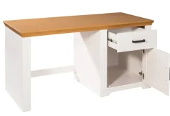 Schreibtisch Maluno weiß lackiert B/H/L: ca. 65x76x150 cm
