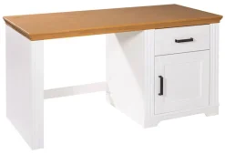 Schreibtisch Maluno weiß lackiert B/H/L: ca. 65x76x150 cm