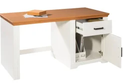 Schreibtisch Maluno weiß lackiert B/H/L: ca. 65x76x150 cm