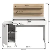 Schreibtisch Match weiß Eiche Sonoma Nachbildung B/H/T: ca. 130x117x54 cm