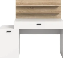 Schreibtisch Match weiß Eiche Sonoma Nachbildung B/H/T: ca. 130x117x54 cm