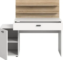 Schreibtisch Match weiß Eiche Sonoma Nachbildung B/H/T: ca. 130x117x54 cm