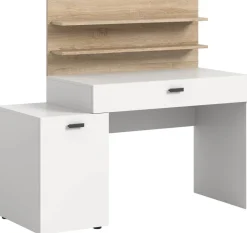 Schreibtisch Match weiß Eiche Sonoma Nachbildung B/H/T: ca. 130x117x54 cm
