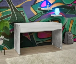 Schreibtisch Matino Beton weiß B/H/T: ca. 143x84x67 cm