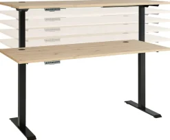 Schreibtisch Memphis Eiche Artisan Nachbildung anthrazit B/H/T: ca. 160x72x77 cm