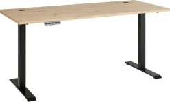 Schreibtisch Memphis Eiche Artisan Nachbildung anthrazit B/H/T: ca. 160x72x77 cm