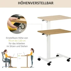 Schreibtisch 920-080 natur Holz Nachbildung weiß B/H/T: ca. 65x110x48 cm