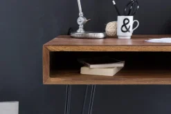 Schreibtisch natur schwarz matt B/H/T: ca. 110x76x60 cm