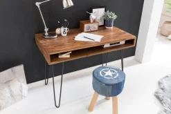 Schreibtisch natur schwarz matt B/H/T: ca. 110x76x60 cm