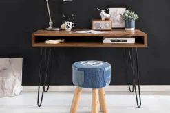 Schreibtisch natur schwarz matt B/H/T: ca. 110x76x60 cm