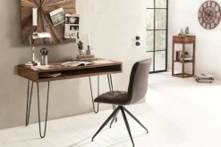Schreibtisch natur schwarz matt B/H/T: ca. 110x76x60 cm
