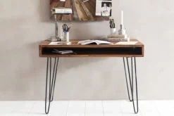 Schreibtisch natur schwarz matt B/H/T: ca. 110x76x60 cm