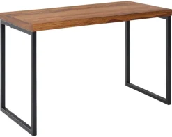 Schreibtisch natur schwarz pulverbeschichtet B/H/T: ca. 117x76,5x59 cm