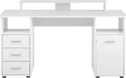 Schreibtisch Niels perlweiß Optik B/H/T: ca. 150x86,7x70 cm