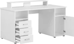 Schreibtisch Niels perlweiß Optik B/H/T: ca. 150x86,7x70 cm
