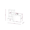 Schreibtisch SCHREIBTISH PACO 2 Eiche Artisan Nachbildung anthrazit B/H/T: ca. 145x112x52 cm