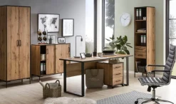 Schreibtisch Serie 2000 Eiche Landhaus Nachbildung B/H/T: ca. 160x73,2x75 cm