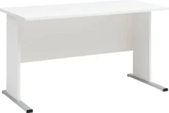 Schreibtisch Serie 200 perlweiß B/H/T: ca. 140x74,2x65 cm
