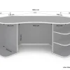 Schreibtisch THANATOS anthrazit rot B/H/T: ca. 198x76x85 cm
