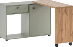 Schreibtisch Tiny working Pistazie Eiche Landhaus Nachbildung B/H/T: ca. 104,6x75,3x39 cm