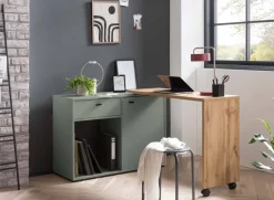 Schreibtisch Tiny working Pistazie Eiche Landhaus Nachbildung B/H/T: ca. 104,6x75,3x39 cm