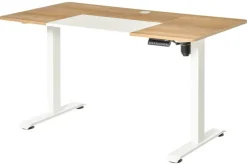 Schreibtisch 920-071V90WT natur Holz Nachbildung weiß B/H/T: ca. 140x116x70 cm