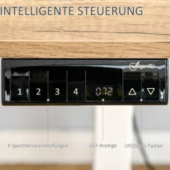 Schreibtisch 920-071V90WT natur Holz Nachbildung weiß B/H/T: ca. 140x116x70 cm