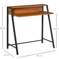 Schreibtisch 836-055 walnuss Nachbildung schwarz B/H/T: ca. 84x85x45 cm