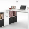 Schreibtisch weiß B/H/T: ca. 136x74x66,5 cm