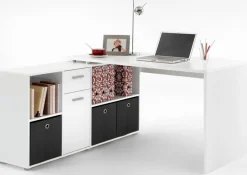 Schreibtisch weiß B/H/T: ca. 136x74x66,5 cm