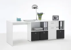 Schreibtisch weiß B/H/T: ca. 136x74x66,5 cm