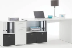 Schreibtisch weiß B/H/T: ca. 136x74x66,5 cm