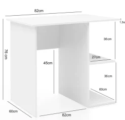 Schreibtisch weiß B/H/T: ca. 82x76x60 cm