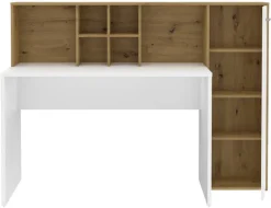 Schreibtisch weiß Eiche Artisan Nachbildung B/H/T: ca. 158x116x66 cm