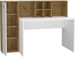 Schreibtisch weiß Eiche Artisan Nachbildung B/H/T: ca. 158x116x66 cm
