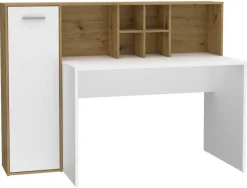 Schreibtisch weiß Eiche Artisan Nachbildung B/H/T: ca. 158x116x66 cm