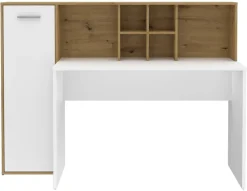 Schreibtisch weiß Eiche Artisan Nachbildung B/H/T: ca. 158x116x66 cm