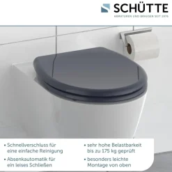 Schütte Duroplast WC-Sitz ANTHRAZIT Duroplast