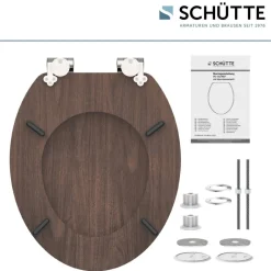 Schütte WC-Sitz DARK WOOD MDF