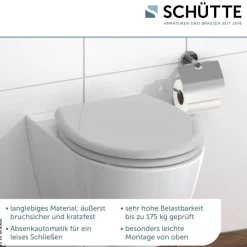 Schütte WC-Sitz GREY Duroplast