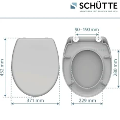 Schütte WC-Sitz GREY Duroplast