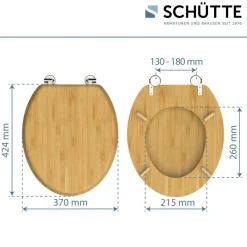 Schütte WC-Sitz NATURAL BAMBOO natur Bambus B/H/T: ca. 37,2x5,5x42,5 cm