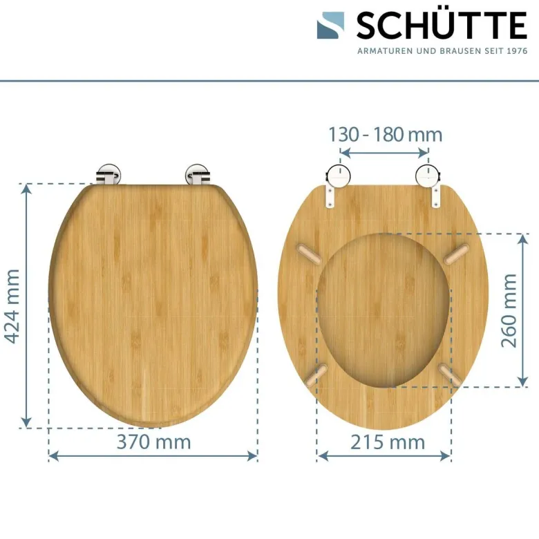 Schütte WC-Sitz NATURAL BAMBOO natur Bambus B/H/T: ca. 37,2x5,5x42,5 cm