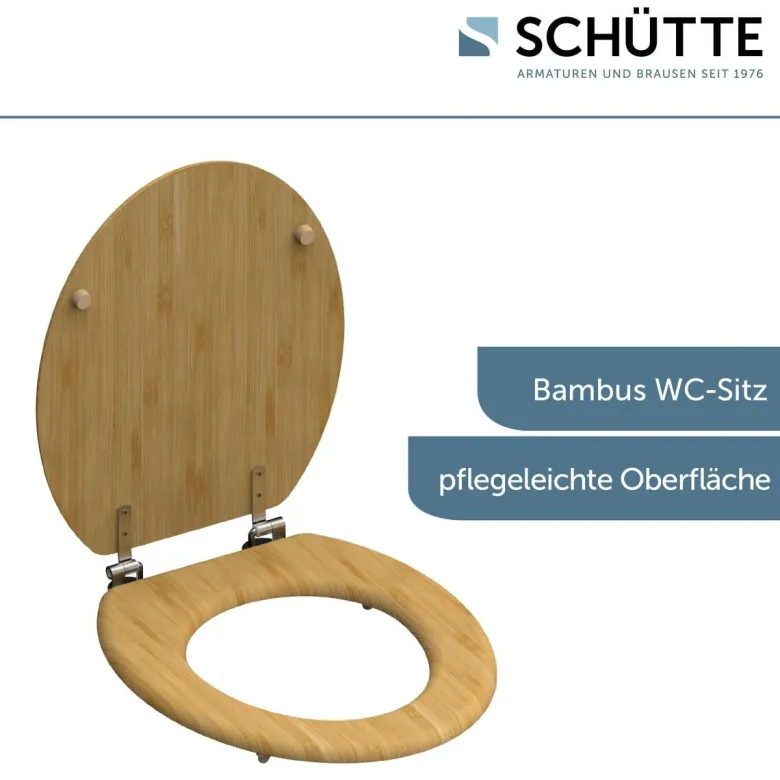 Schütte WC-Sitz NATURAL BAMBOO natur Bambus B/H/T: ca. 37,2x5,5x42,5 cm