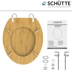 Schütte WC-Sitz NATURAL BAMBOO natur Bambus B/H/T: ca. 37,2x5,5x42,5 cm