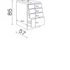 Schubkastenschrank Morena grau matt B/H/T: ca. 50x85x60 cm