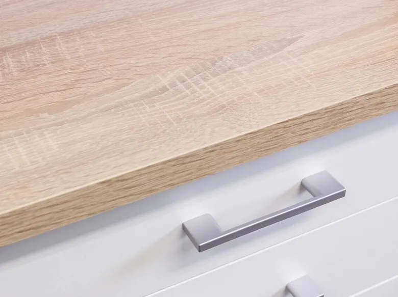 Schubkastenschrank Samoa weiß Eiche Nachbildung B/H/T: ca. 50x85x60 cm