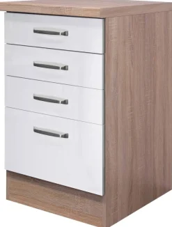 Schubkastenschrank Valero weiß Hochglanz B/H/T: ca. 50x86x60 cm