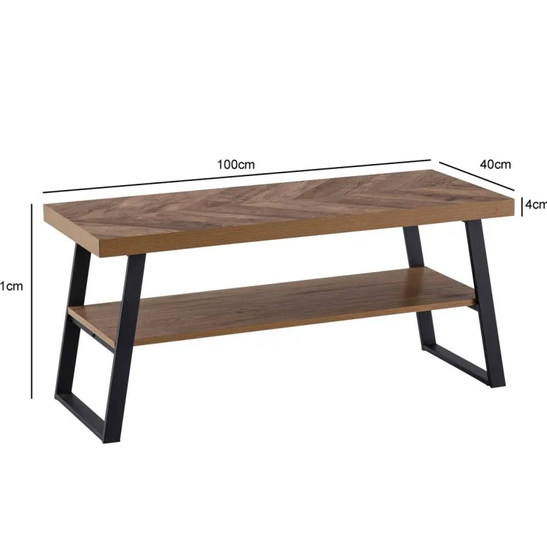 Schuhbank braun B/H/T: ca. 100x41x40 cm